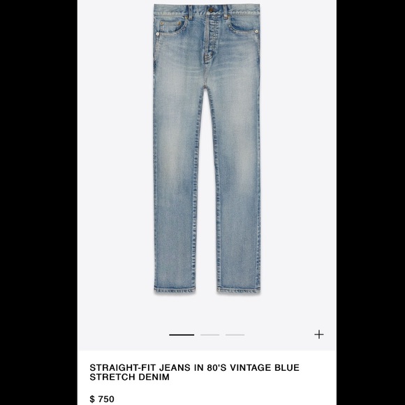 Yves Saint Laurent Other - YSL Men’s Straight-Fit Jeans in 80’s Vintage Blue